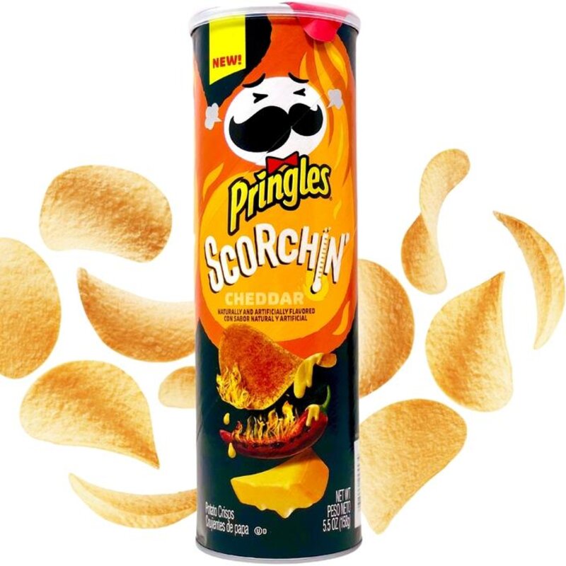 Pringles Scorchin Cheddar 156g 14ct | Mad About Candy